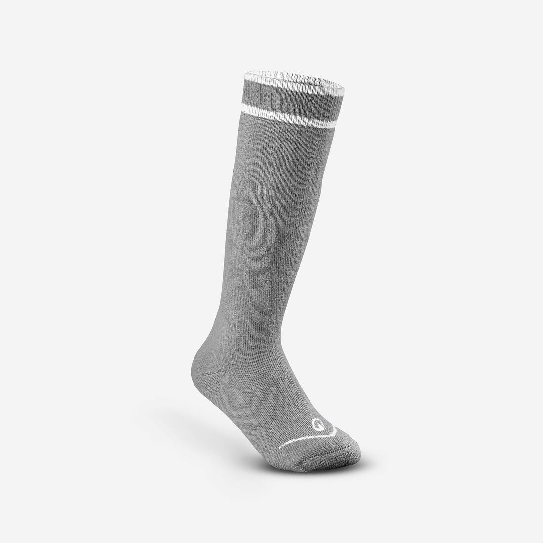 Kids Unisex Warm Ski Socks - 100, Grey, No Color, large image number 1