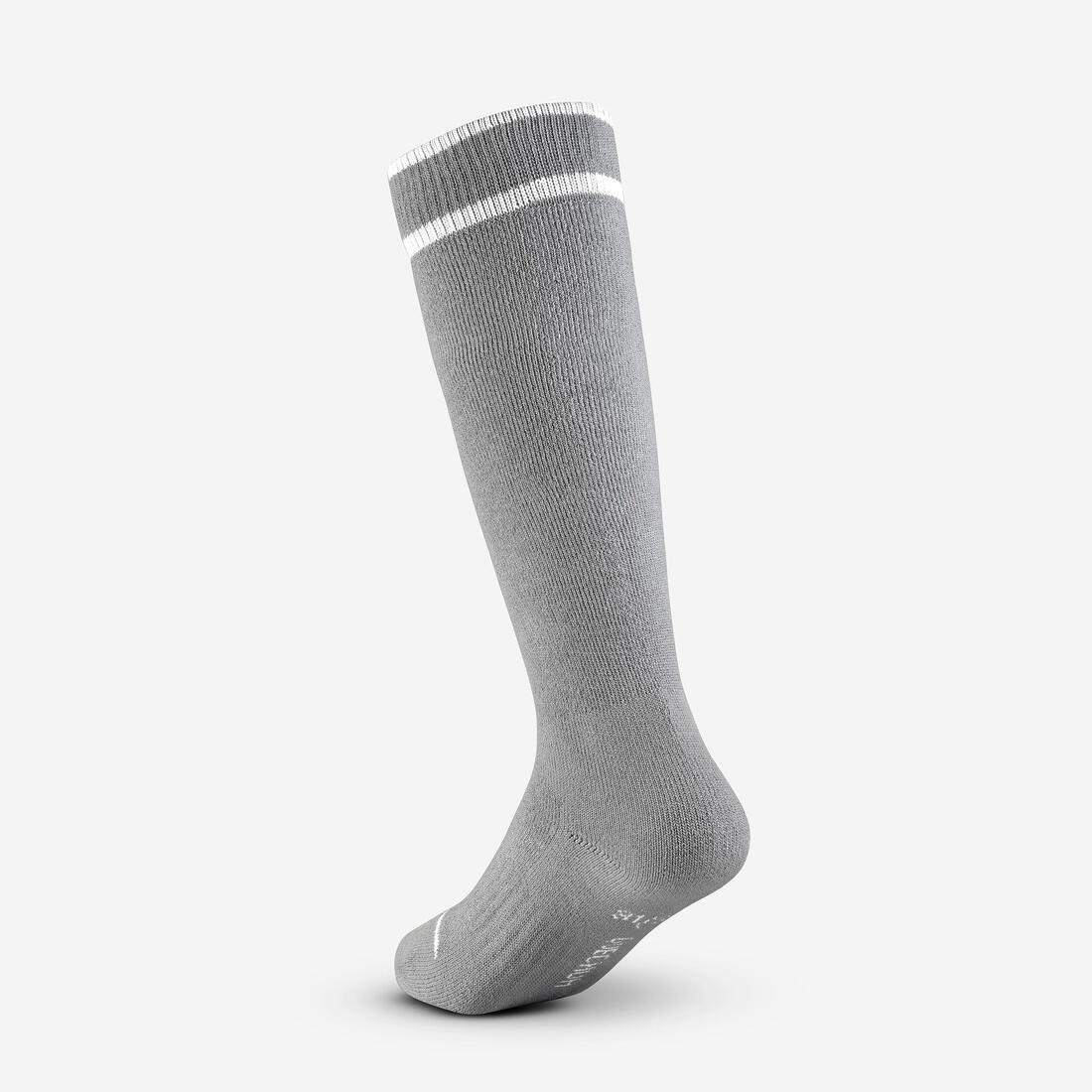 Kids Unisex Warm Ski Socks - 100, Grey, No Color, large image number 4
