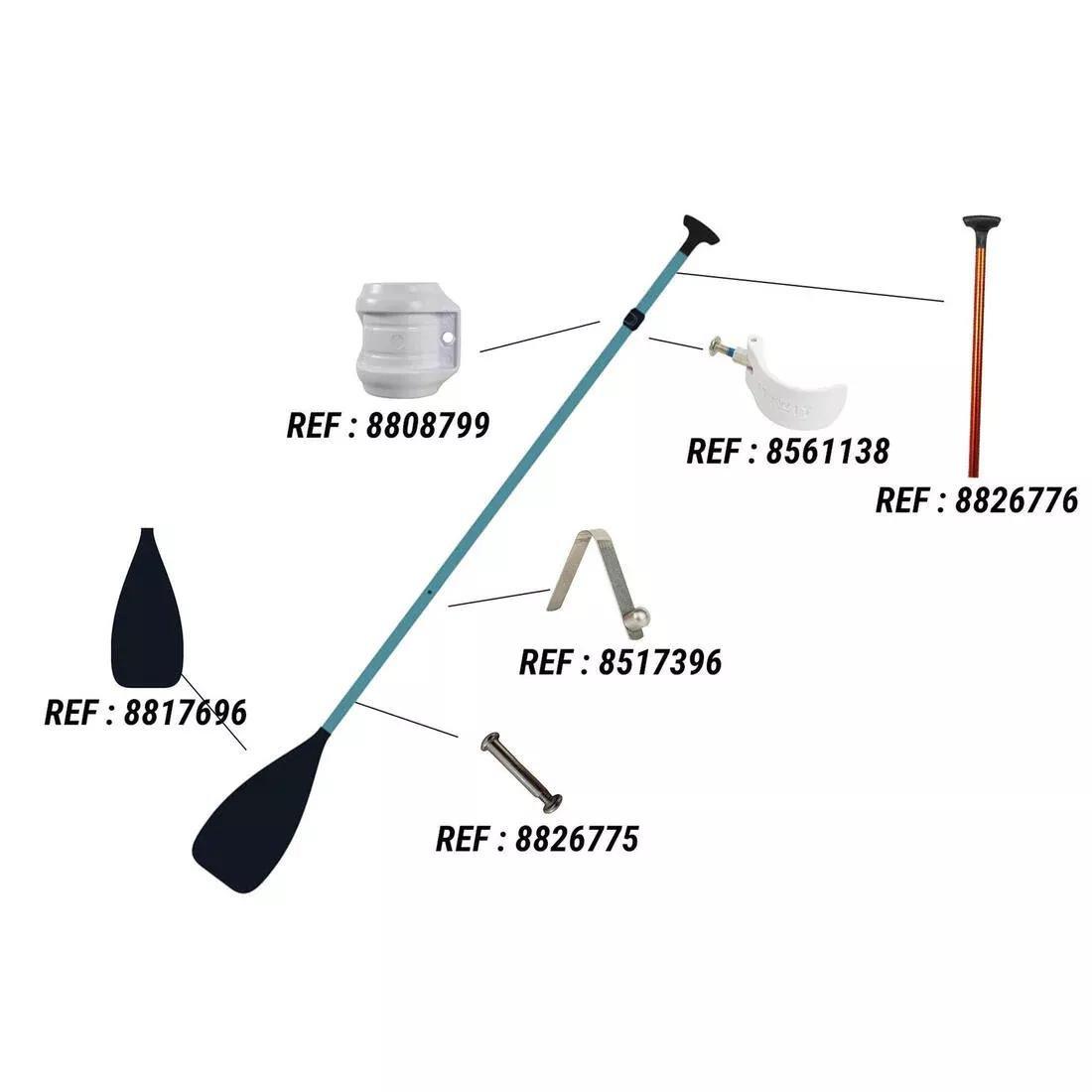 Stand up paddle - 100 3P 130-170 cm, Yellow, No Color, large image number 4
