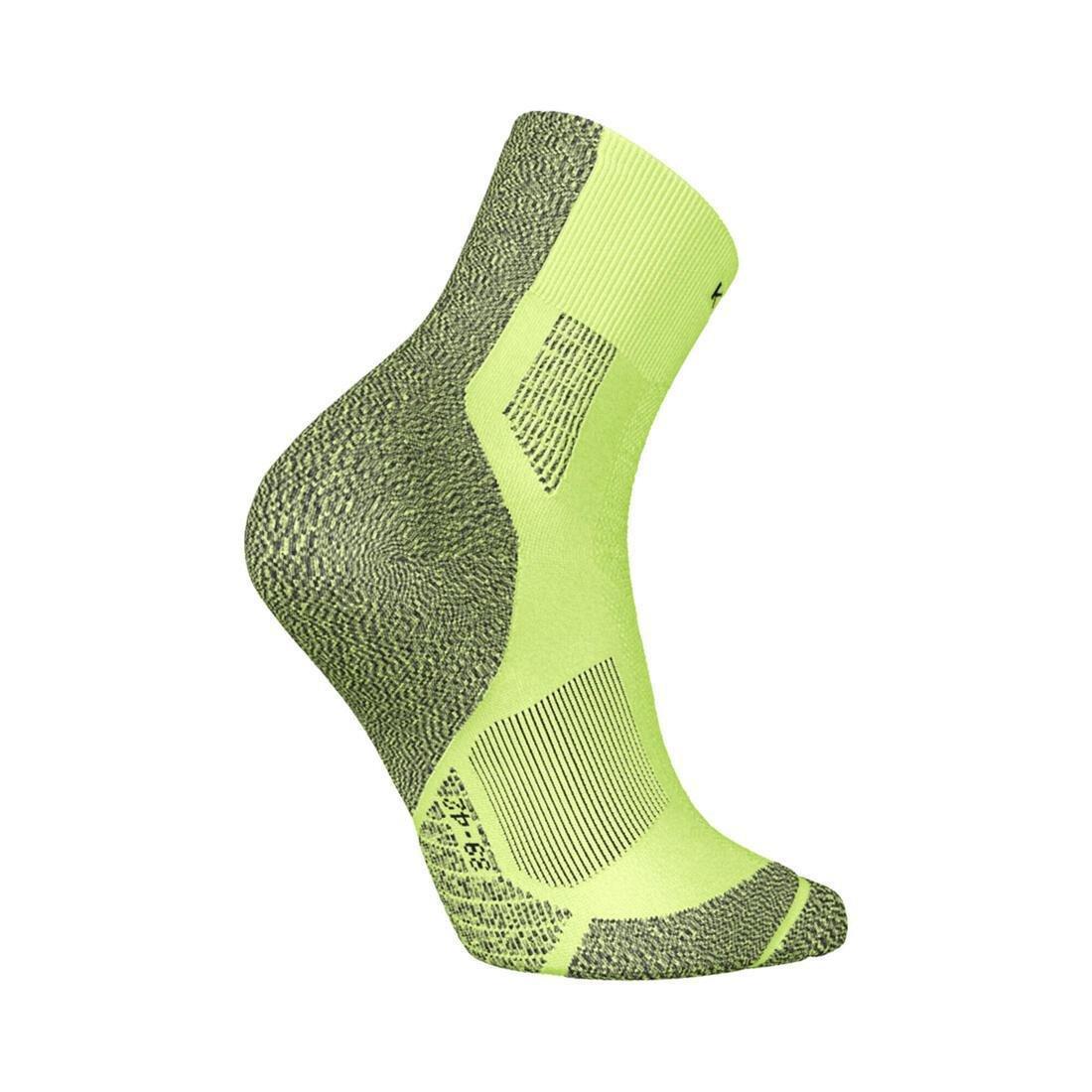 Mid-Calf Thin Running Socks - Kiprun Run 900,  Yellow, No Color, large image number 3