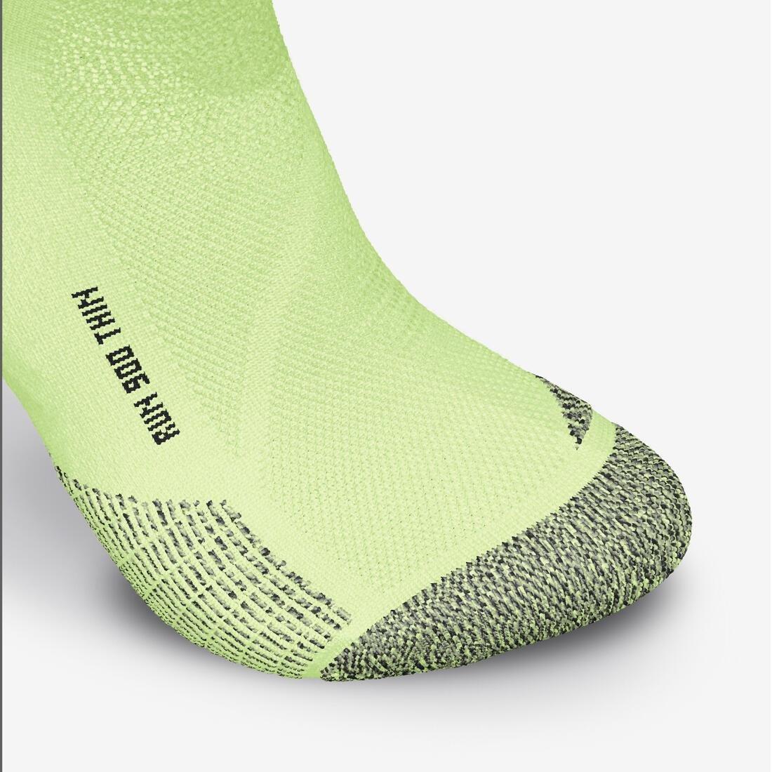 Mid-Calf Thin Running Socks - Kiprun Run 900,  Yellow, No Color, large image number 4