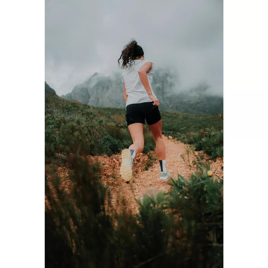 Mid-Calf Thin Running Socks - Kiprun Run 900,  Yellow, No Color, large image number 10