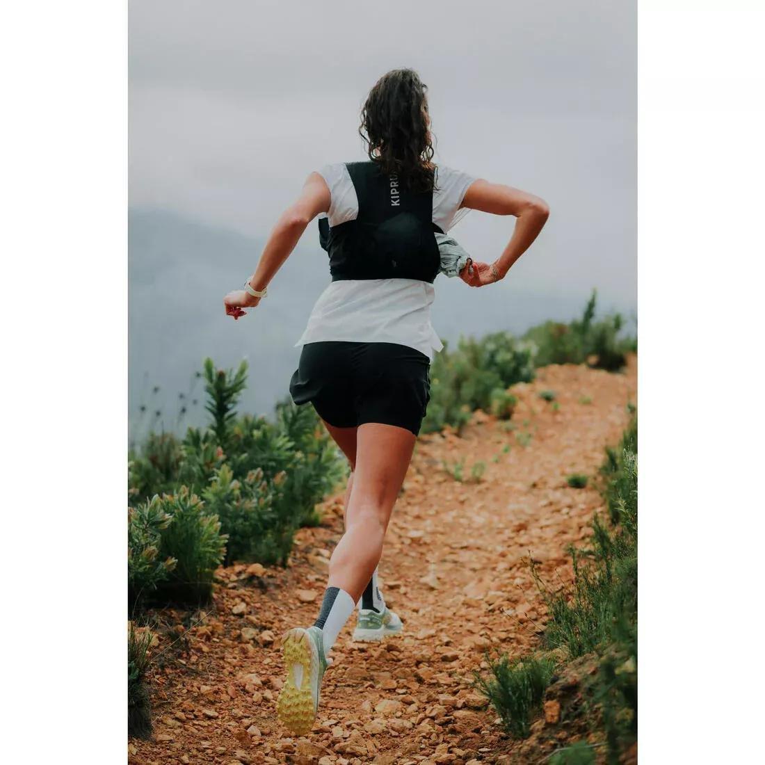 Mid-Calf Thin Running Socks - Kiprun Run 900,  Yellow, No Color, large image number 11