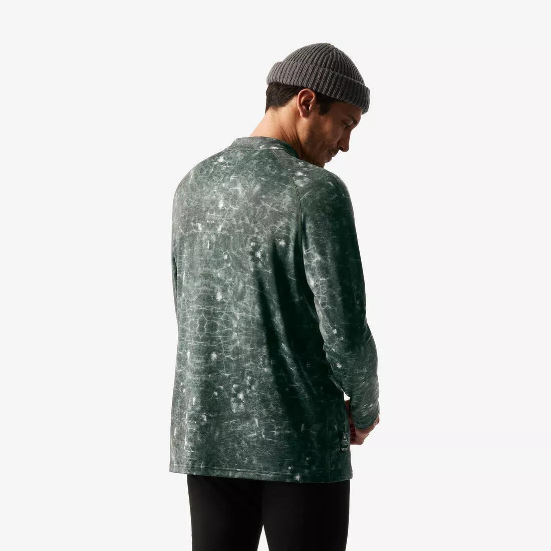 Men's Loose-Fit Breathable Base Layer Ski Top BL500 / Graph, No Color, medium