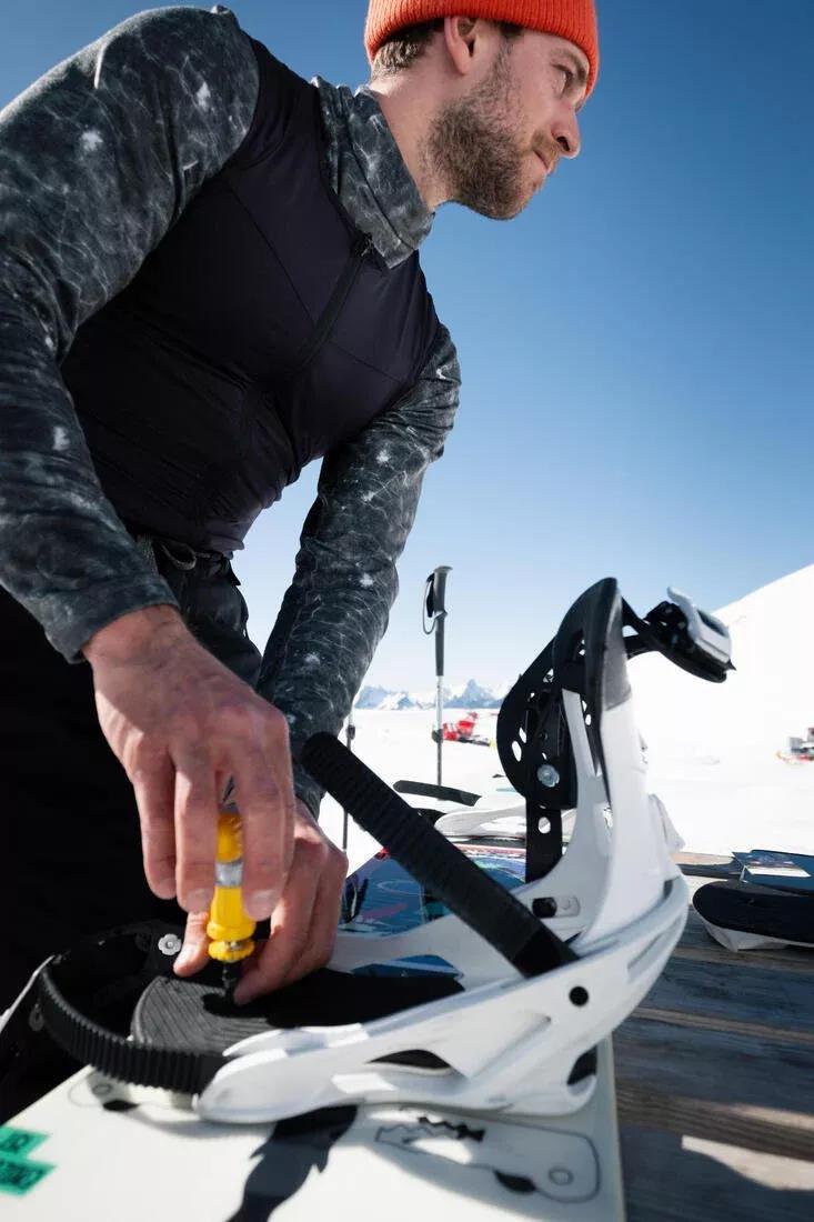 Men's Loose-Fit Breathable Base Layer Ski Top BL500 / Graph, No Color, large image number 5