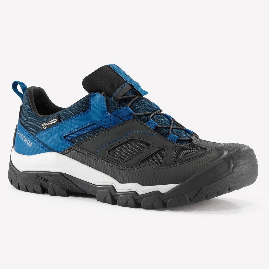 Kids Unisex Waterproof Lace-Up Hiking Shoes - Crossrock Uk Size 2.5 - 5, Blue, No Color, medium