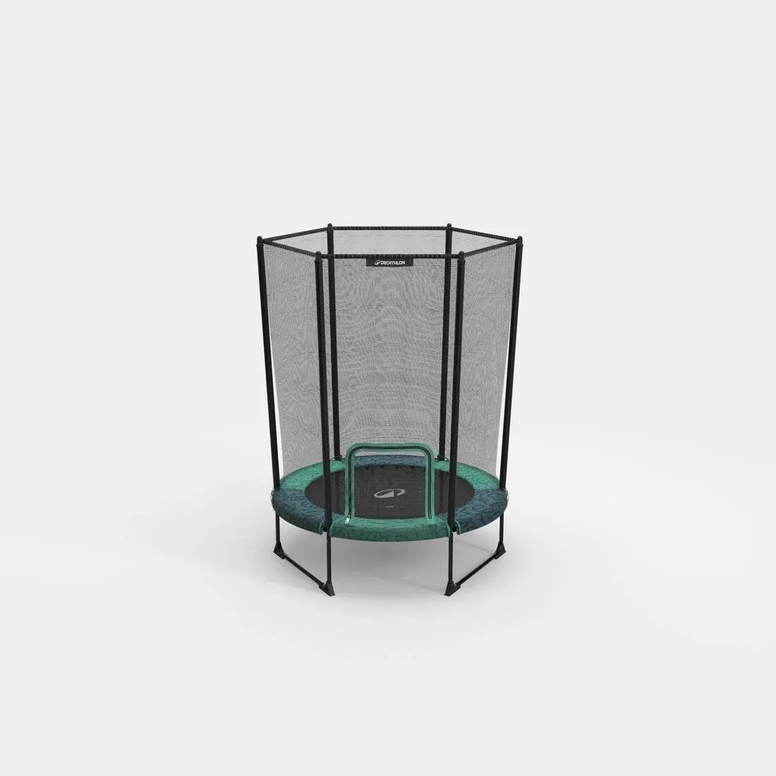 Indoor Trampoline with Protective Net Trampoline - 140, Black, No Color, medium