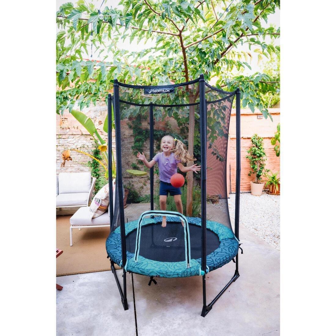 Indoor Trampoline with Protective Net Trampoline - 140, Black, No Color, large image number 8