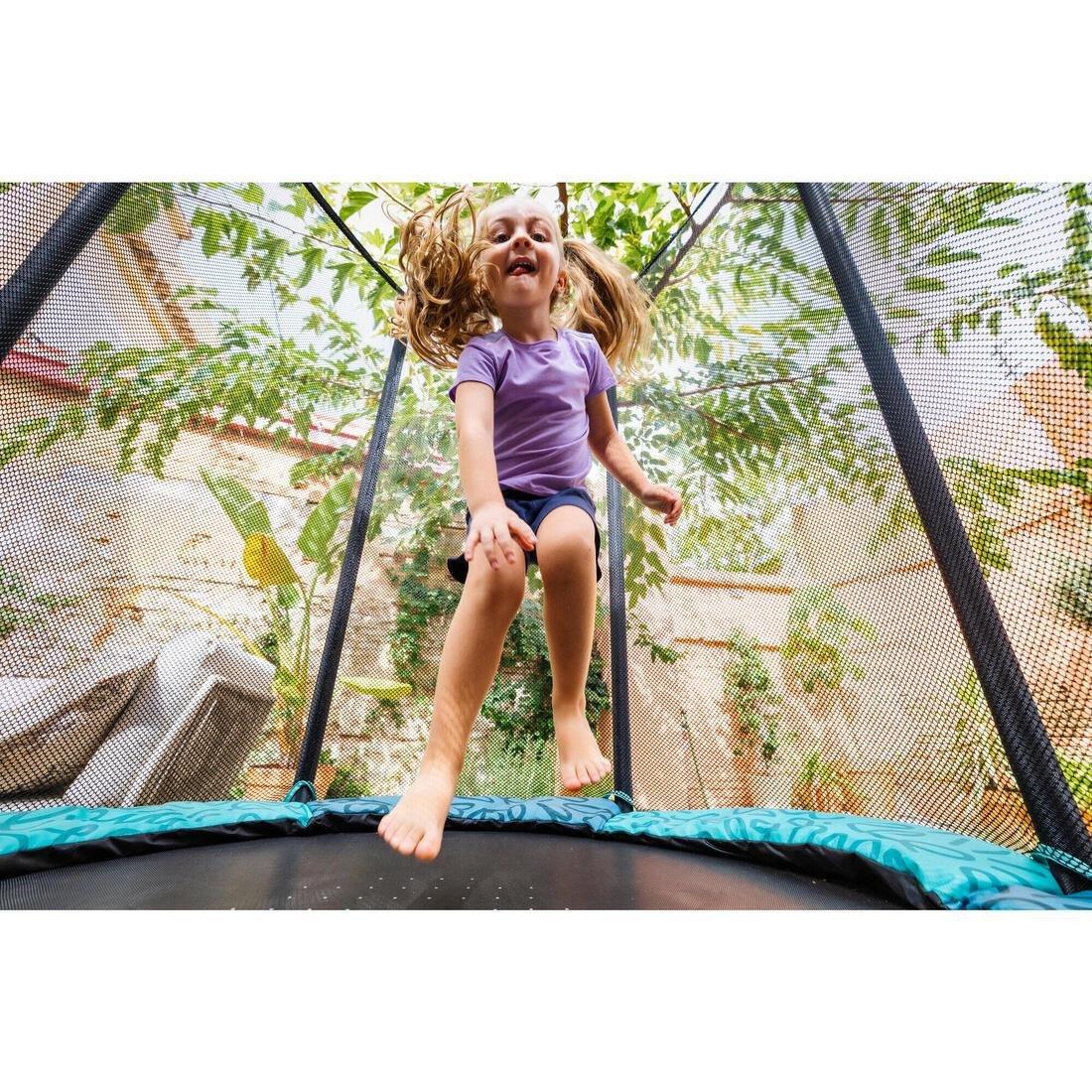 Indoor Trampoline with Protective Net Trampoline - 140, Black, No Color, large image number 9
