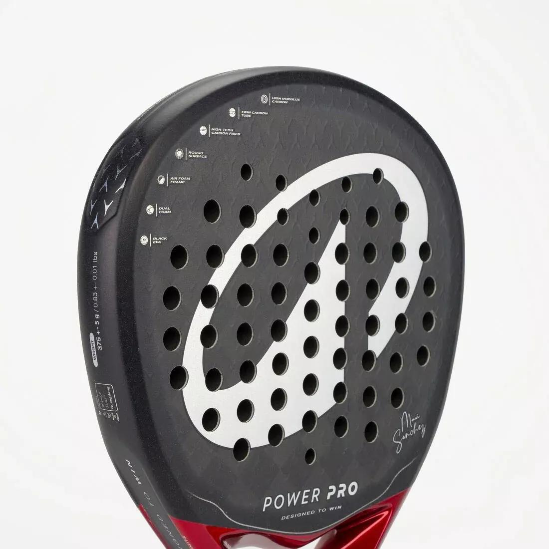 Adult Padel Racket Power Pro Maxi Sanchez, Black/Red, No Color, large image number 11
