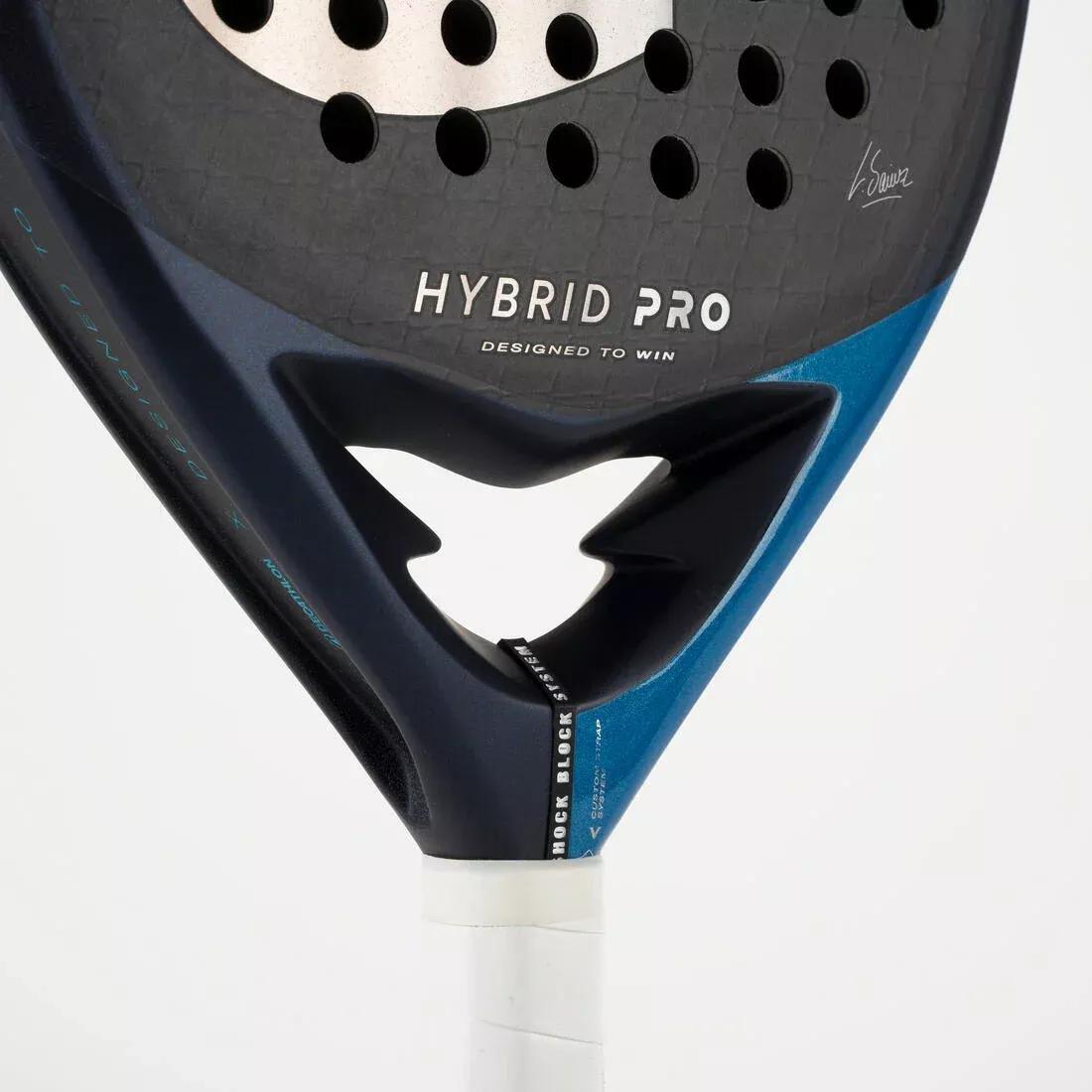 Adults Padel Racket - Hybrid Pro Lucia Sainz, Black/Blue, No Color, large image number 5