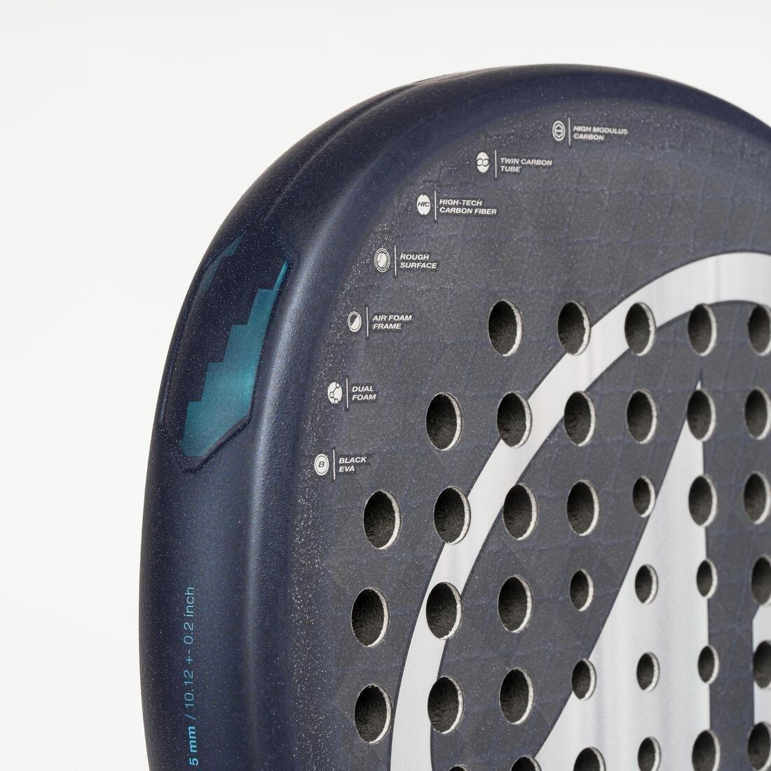 Adults Padel Racket - Hybrid Pro Lucia Sainz, Black/Blue, No Color, large image number 6