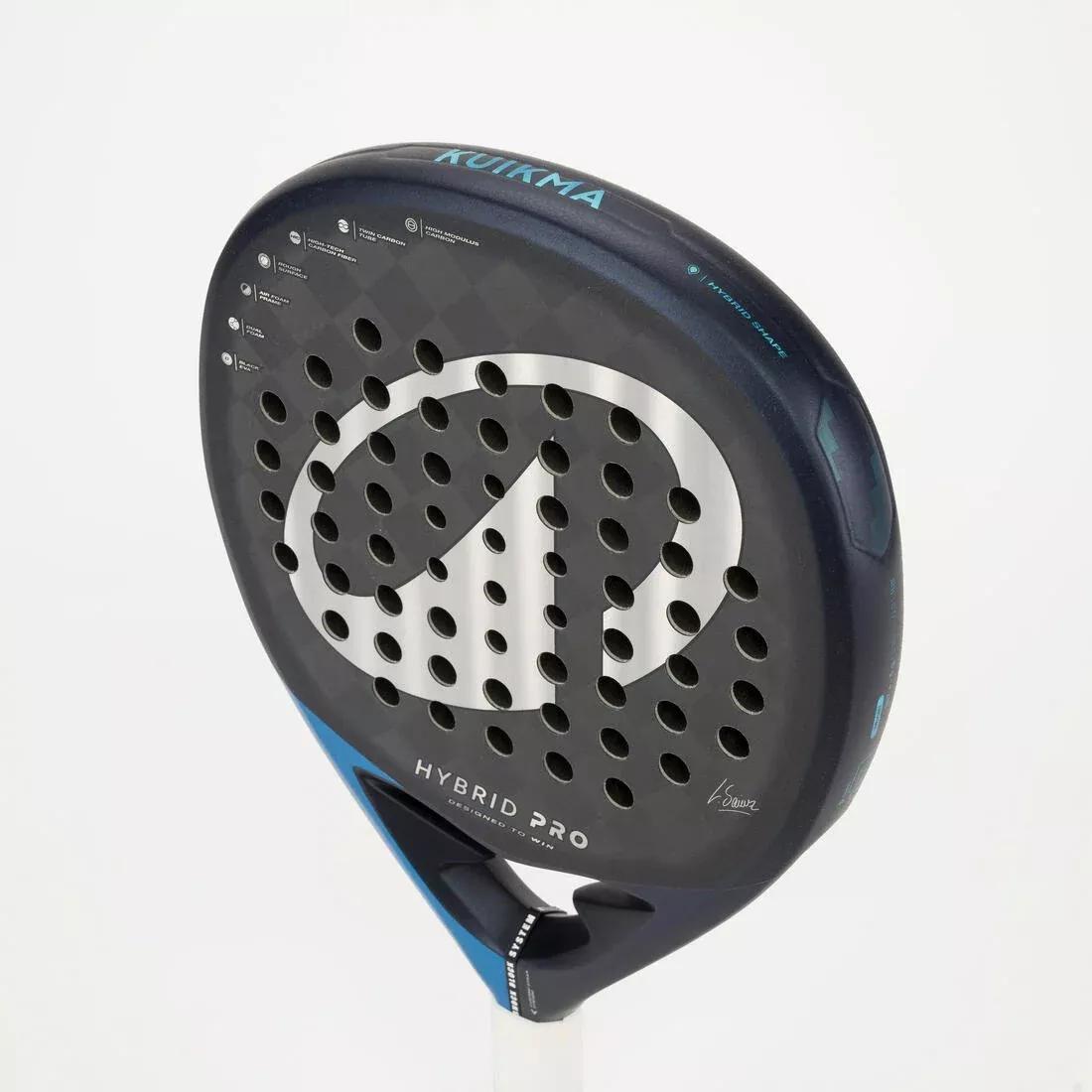 Adults Padel Racket - Hybrid Pro Lucia Sainz, Black/Blue, No Color, large image number 8