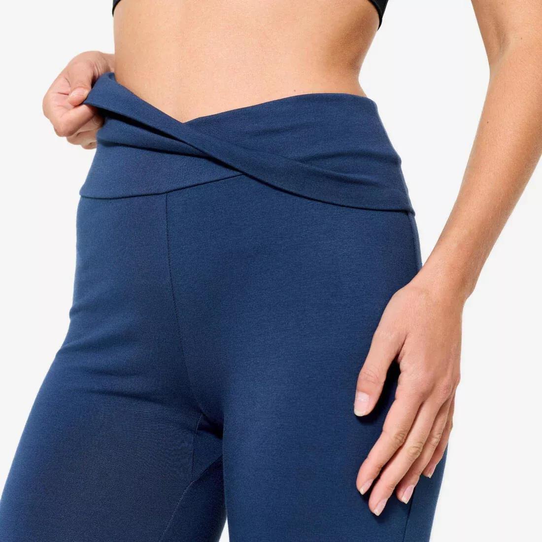 Women Gentle Yoga High-Waisted Leggings, Navy, No Color, medium