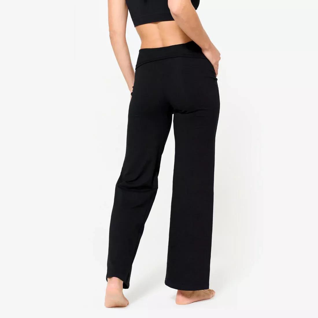 Women High-Waisted Gentle Yoga Bottoms, Black, No Color, large image number 3