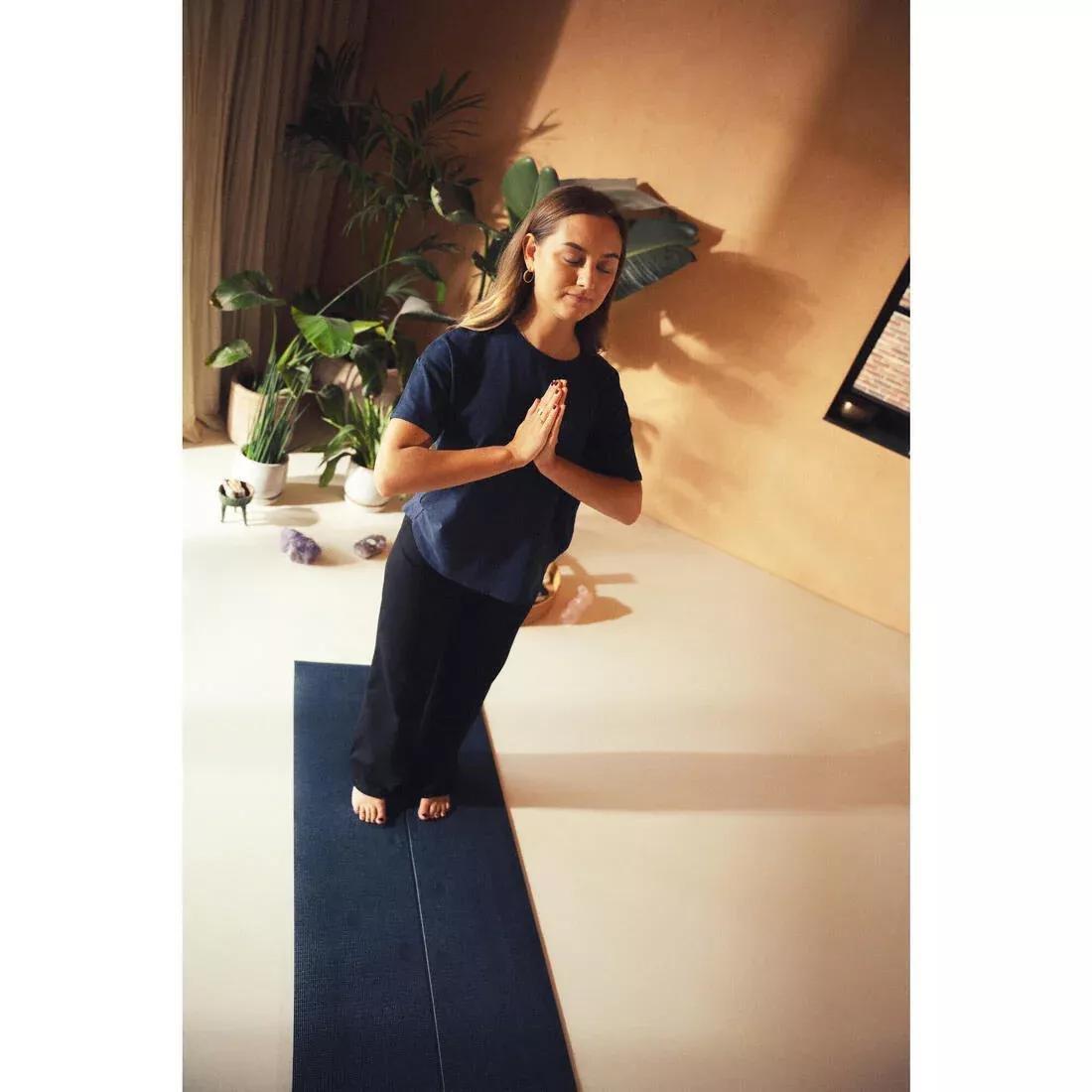 Women High-Waisted Gentle Yoga Bottoms, Black, No Color, large image number 6