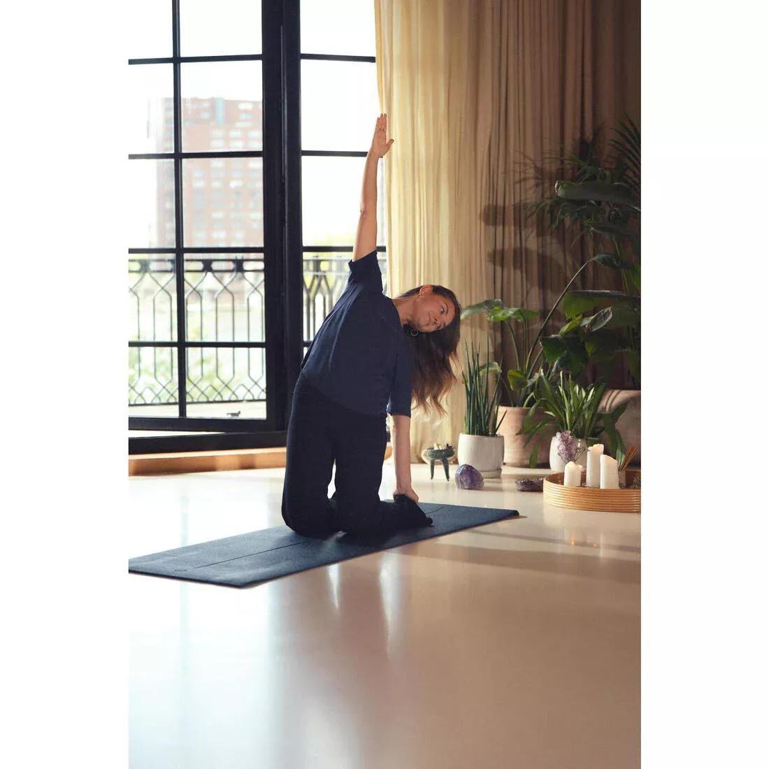 Women High-Waisted Gentle Yoga Bottoms, Black, No Color, large image number 7