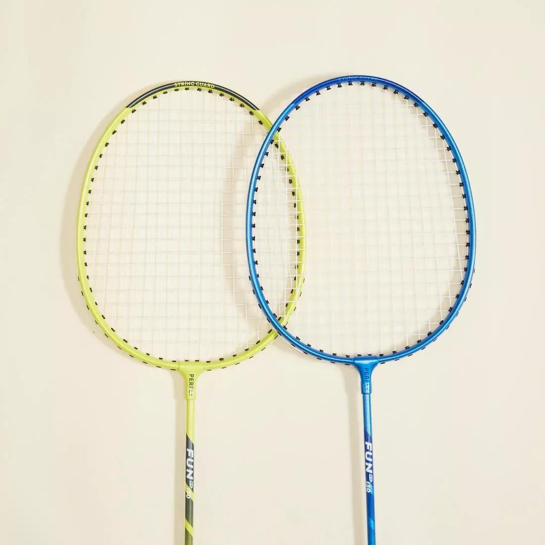 Adults Badminton Racket Set Fun Set Br130 Ad Lime Blue, Blue, 5401_000, large image number 3