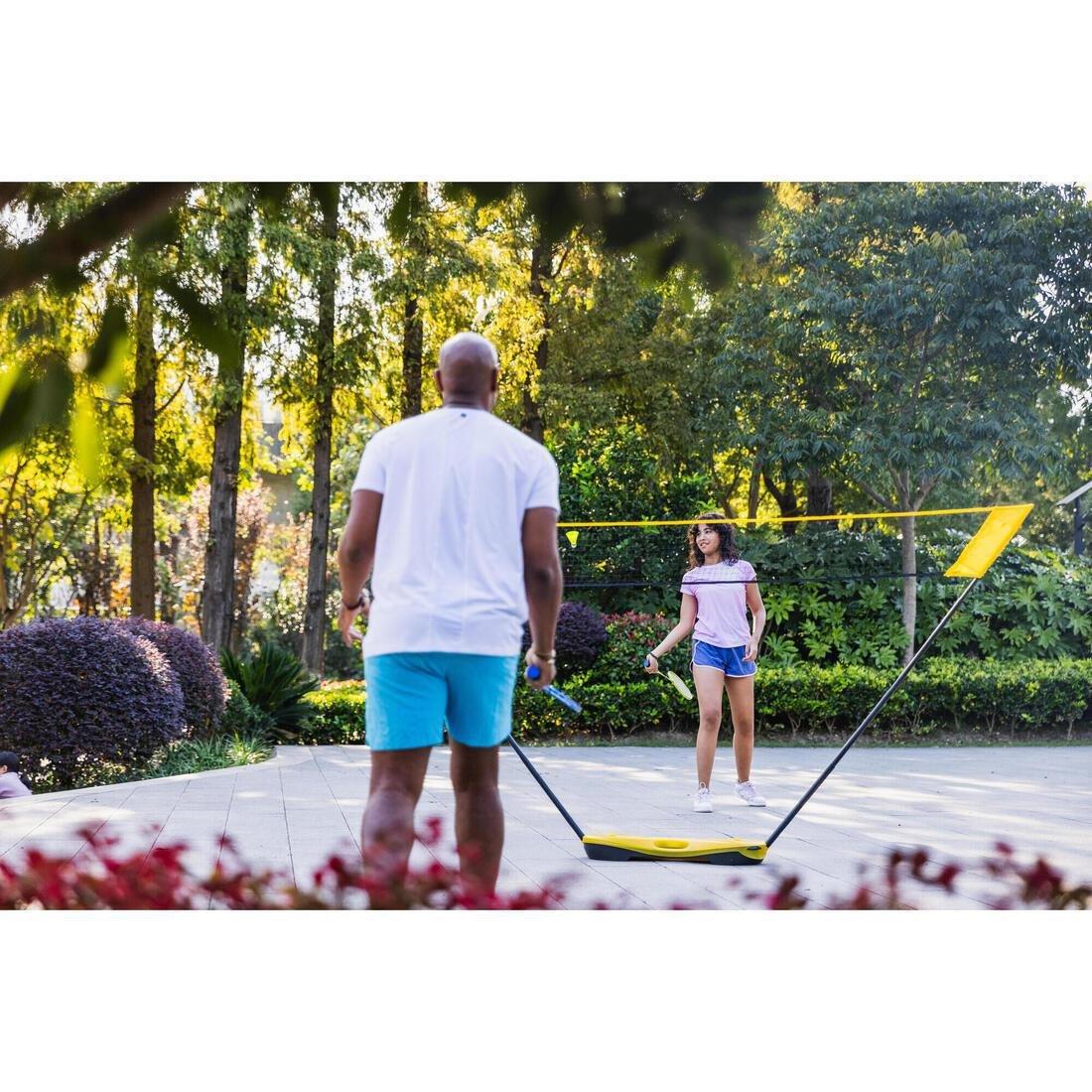 Adults Badminton Racket Set Fun Set Br130 Ad Lime Blue, Blue, 5401_000, large image number 6