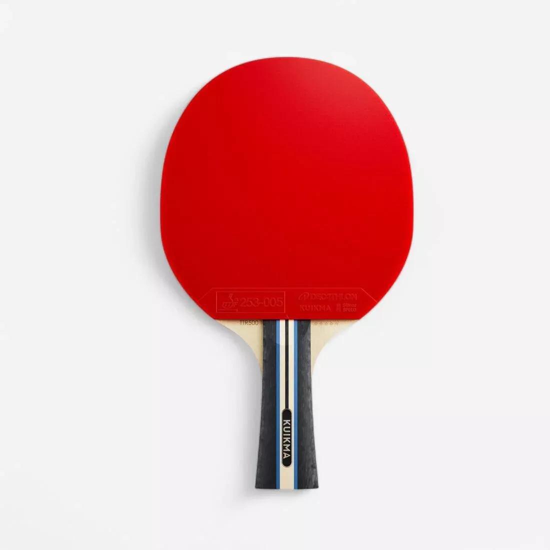 Table Tennis Bat TTR 500 Versatile 5* ITTF Club, Red, No Color, large image number 1