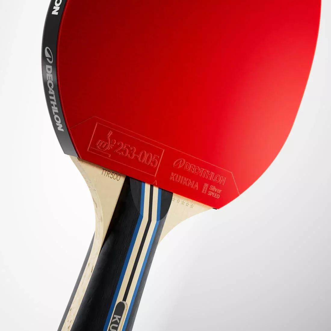 Table Tennis Bat TTR 500 Versatile 5* ITTF Club, Red, No Color, medium