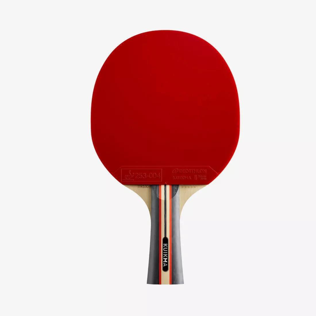 Table Tennis Bat TTR 530 Spin 5* ITTF Club, Red, No Color, medium