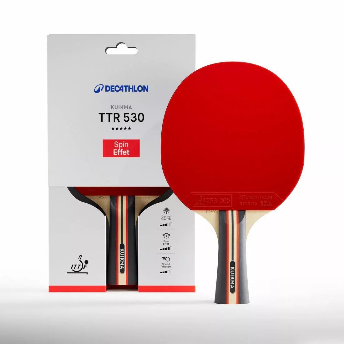 Table Tennis Bat TTR 530 Spin 5* ITTF Club, Red, No Color, large image number 7