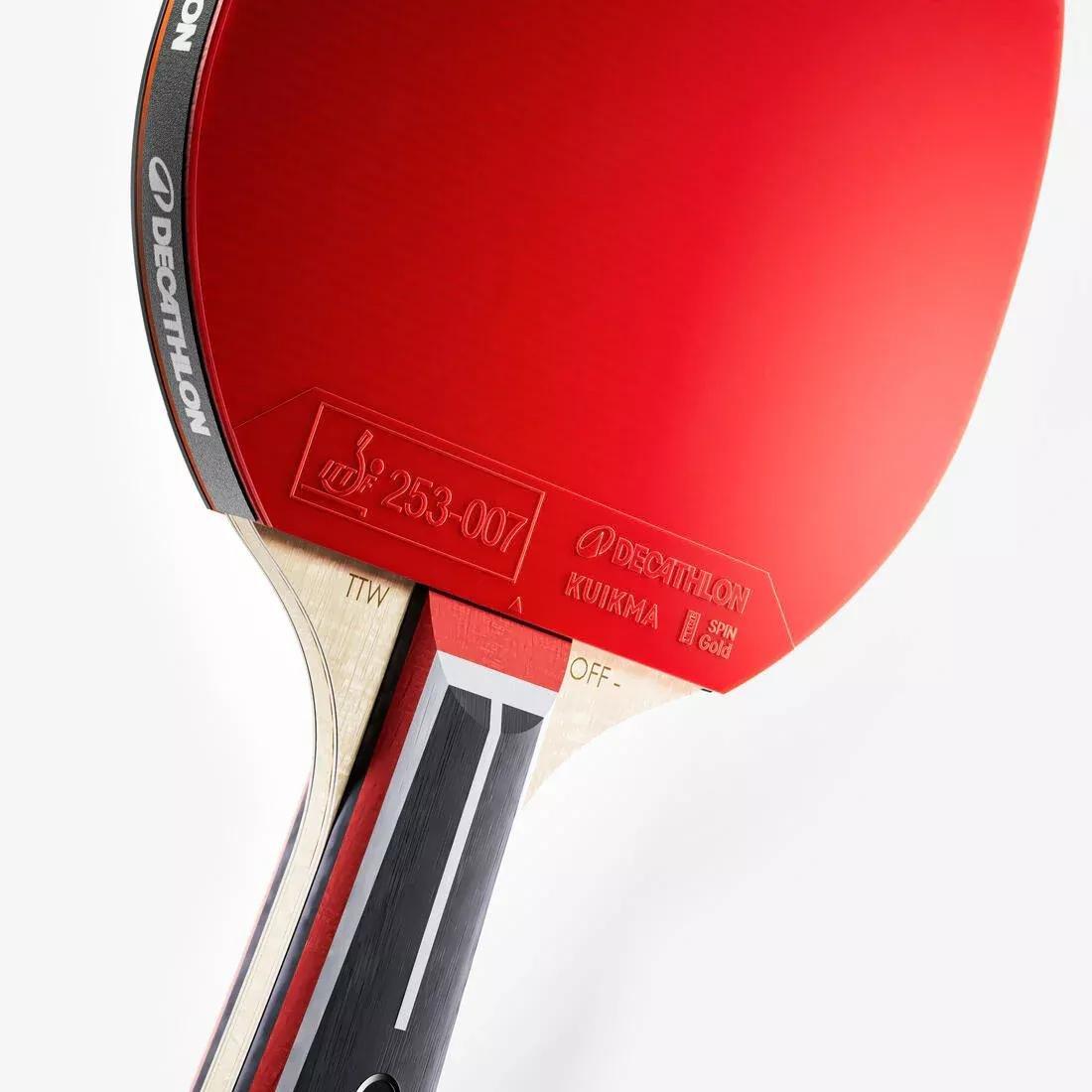 Table Tennis ITTF Club Bat TTR 930 Spin H-Carbon 7*, Red, 5401_000, medium