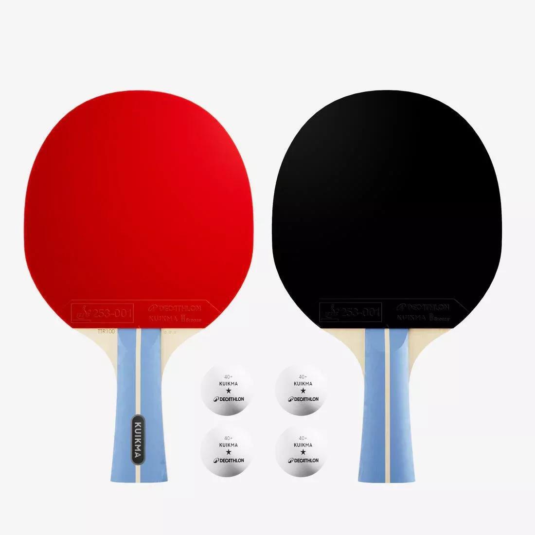 Versatile ITTF School + Balls - Set Of 2 Bats TTR 100, Multicolour, No Color, large image number 2