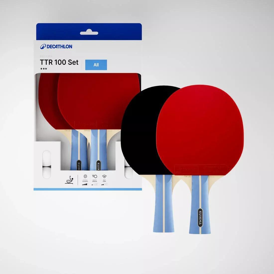 Versatile ITTF School + Balls - Set Of 2 Bats TTR 100, Multicolour, No Color, large image number 9