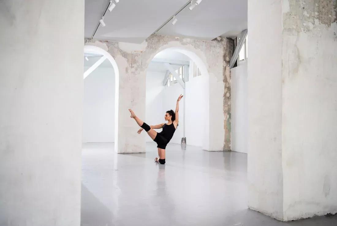 Unisex Protection From Impact Dance Knee Pads, Black, No Color, large image number 7