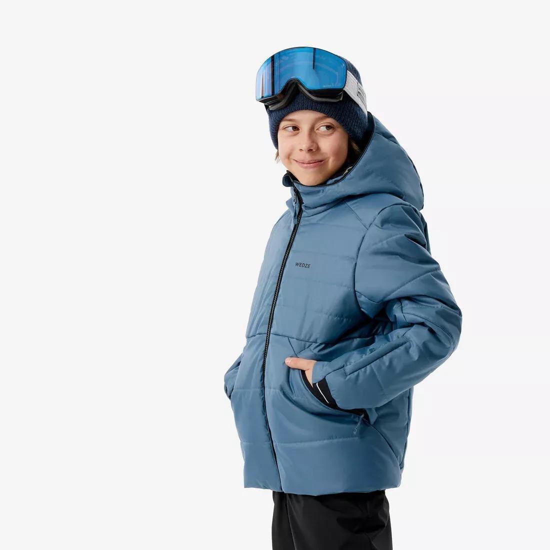 Kids Unisex Extra Warm And Waterproof Padded Ski Jacket - 100 Warm, Blue, 5401_000, large image number 0