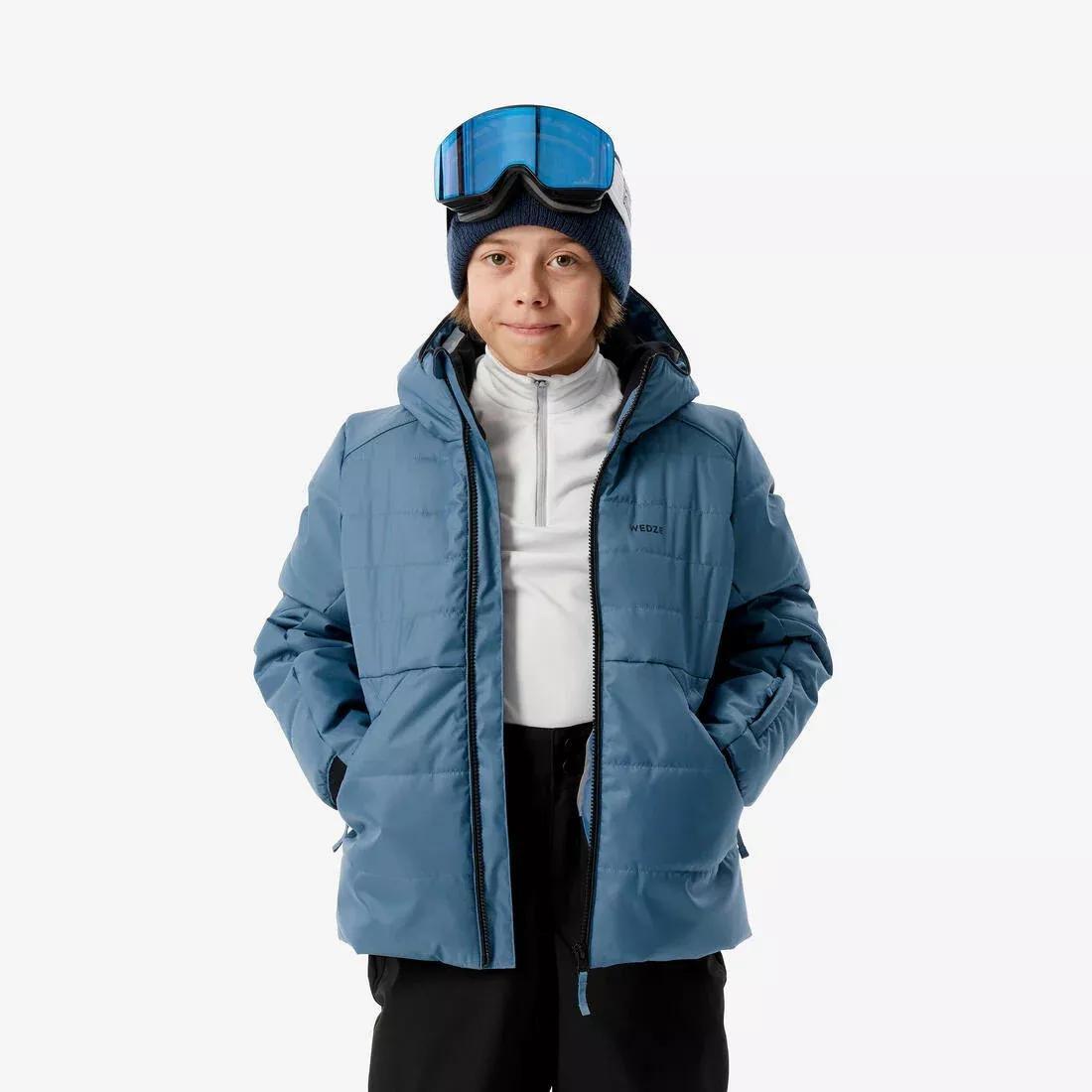 Kids Unisex Extra Warm And Waterproof Padded Ski Jacket - 100 Warm, Blue, 5401_000, large image number 2