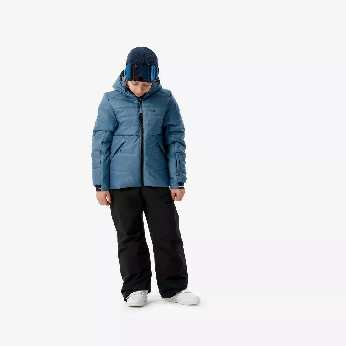 Kids Unisex Extra Warm And Waterproof Padded Ski Jacket - 100 Warm, Blue, 5401_000, large image number 3