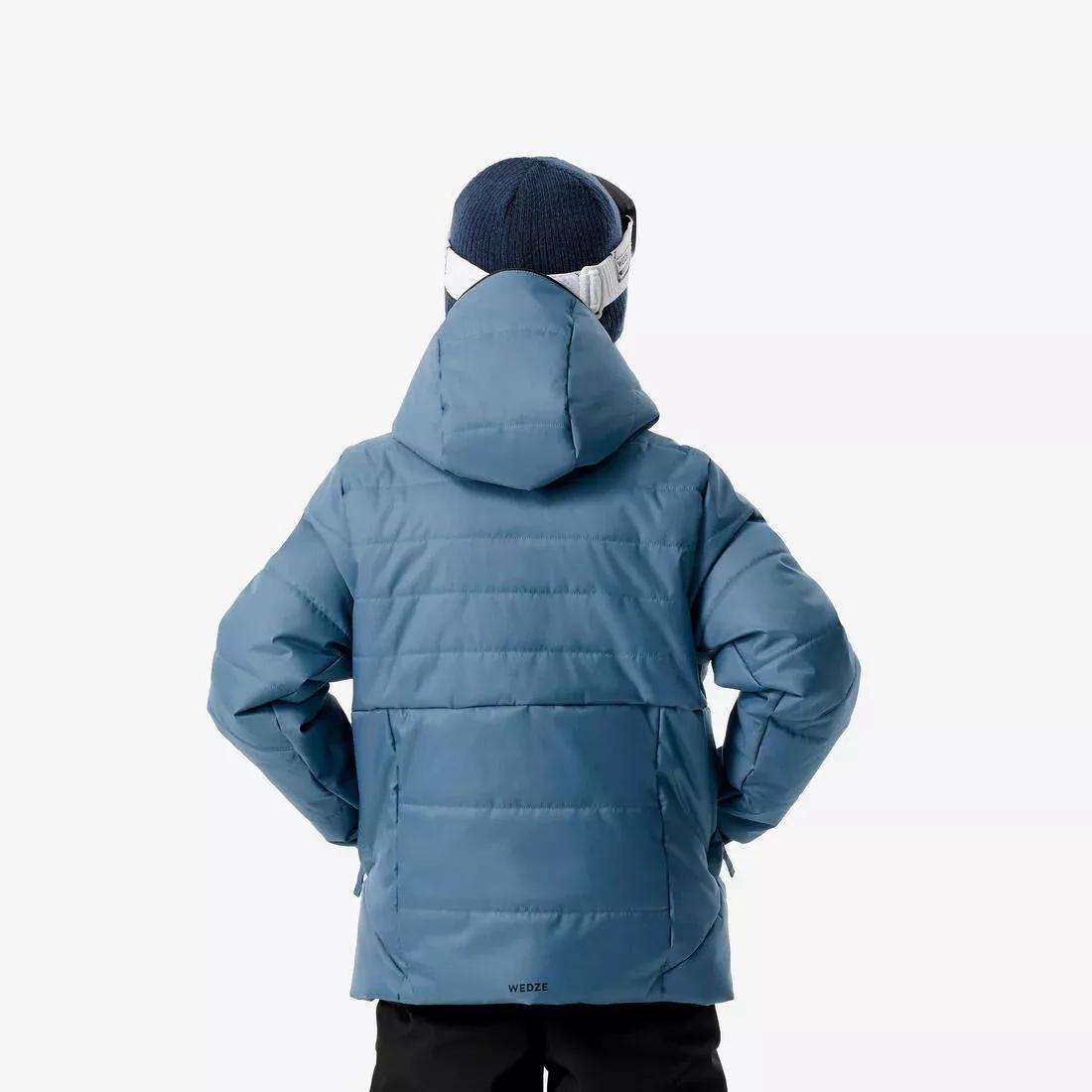Kids Unisex Extra Warm And Waterproof Padded Ski Jacket - 100 Warm, Blue, 5401_000, large image number 6
