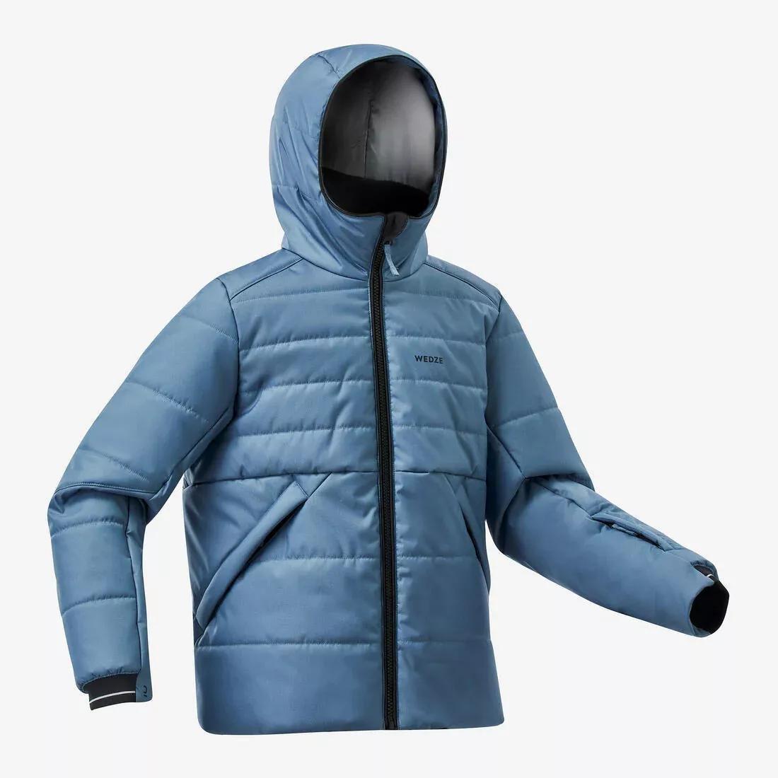 Kids Unisex Extra Warm And Waterproof Padded Ski Jacket - 100 Warm, Blue, 5401_000, large image number 12