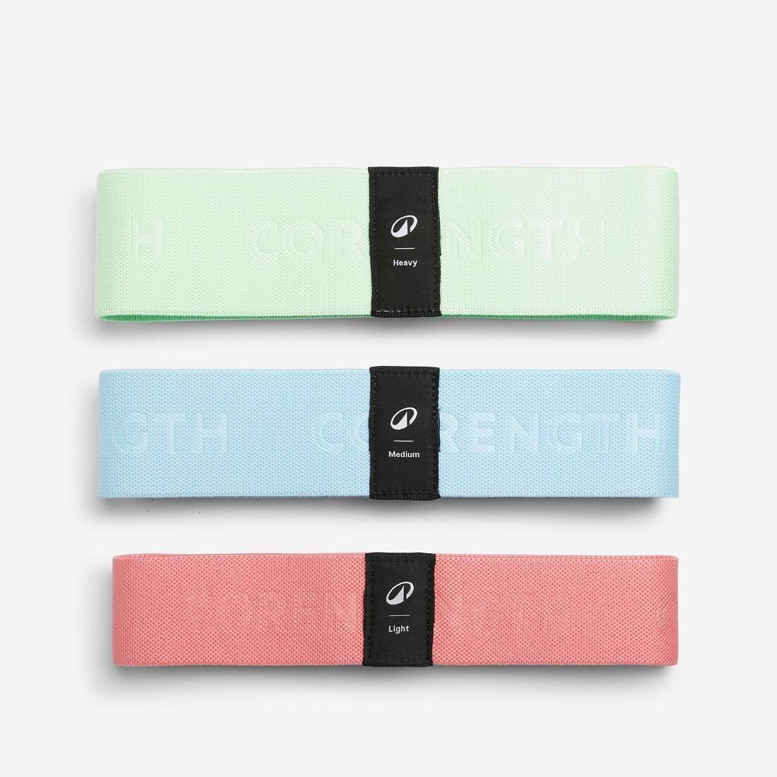 Fabric Glute Resistance Bands - Tri-Pack, Multicolour, No Color, large image number 0