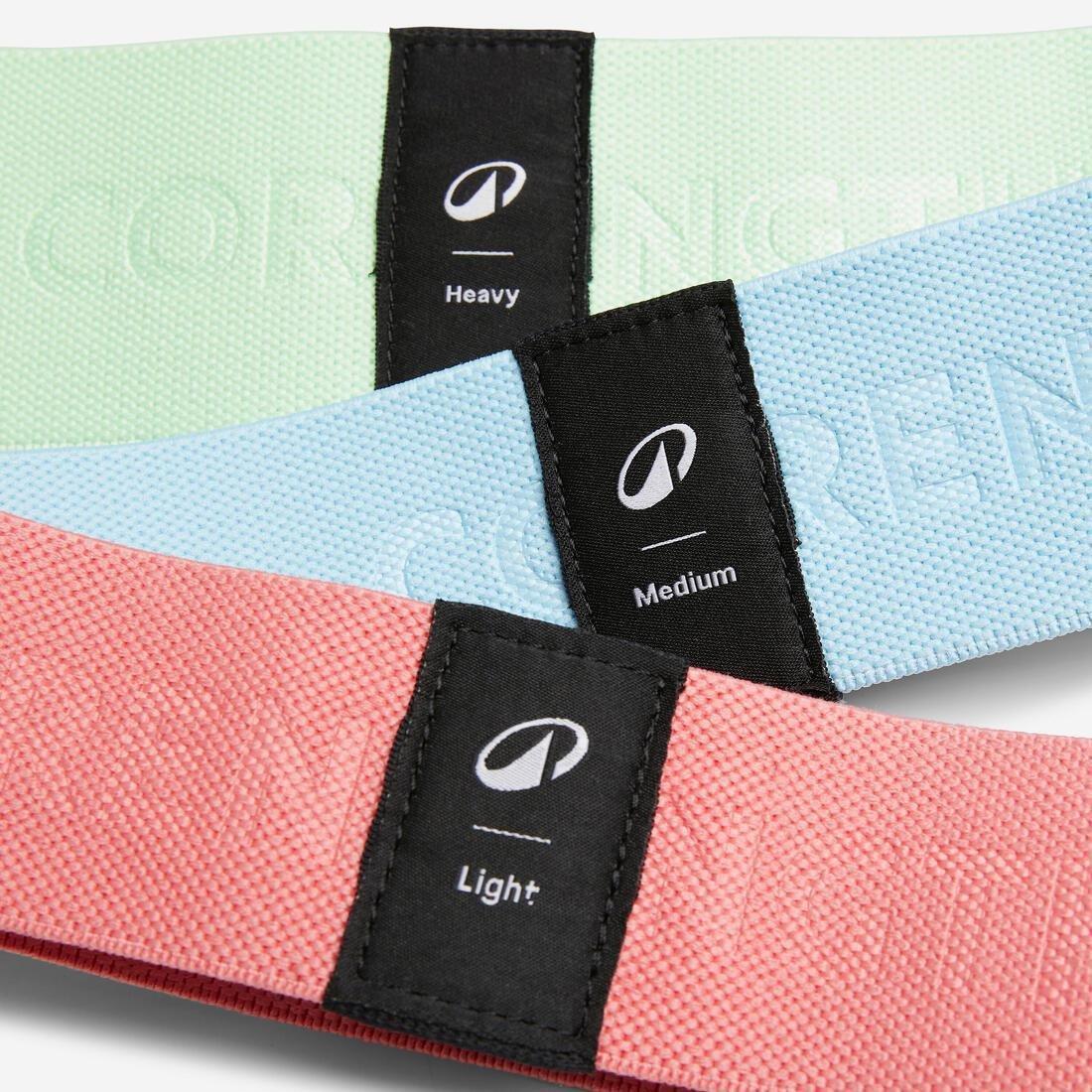 Fabric Glute Resistance Bands - Tri-Pack, Multicolour, No Color, large image number 4