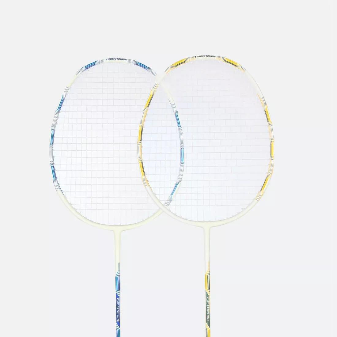 Glow in dark Adult Badminton Racket Set Flex Set - BR190 Nite, Blue/Yellow, No Color, large image number 4