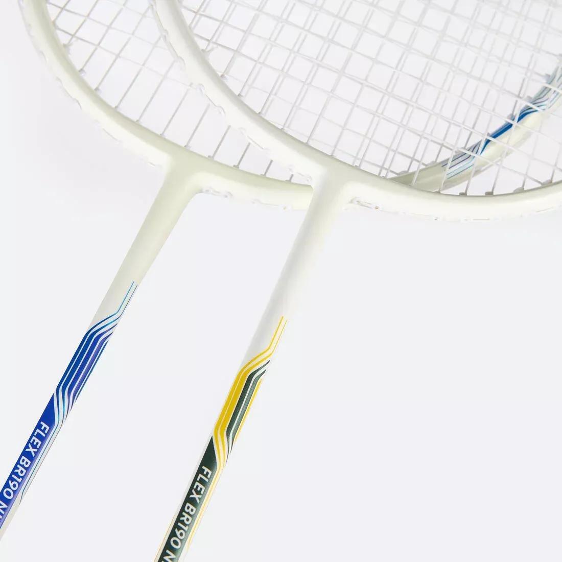 Glow in dark Adult Badminton Racket Set Flex Set - BR190 Nite, Blue/Yellow, No Color, large image number 7