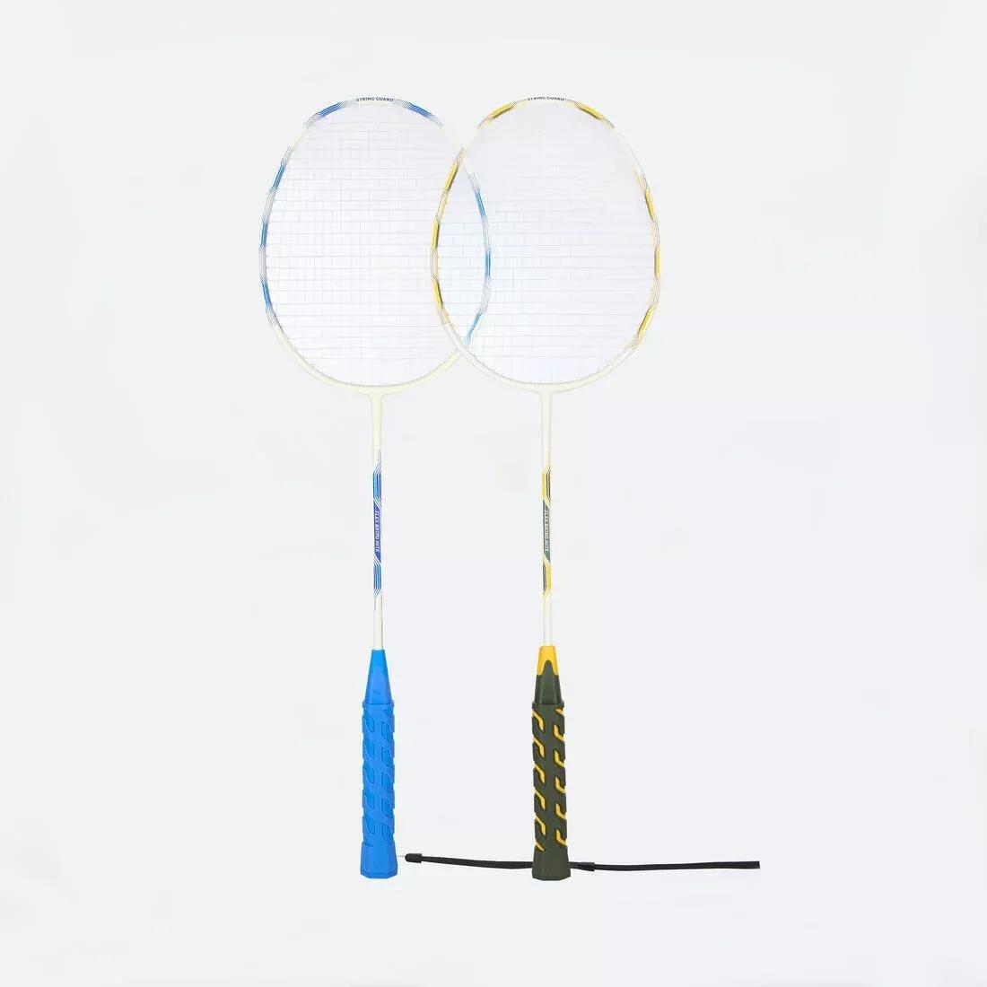 Glow in dark Adult Badminton Racket Set Flex Set - BR190 Nite, Blue/Yellow, No Color, large image number 8