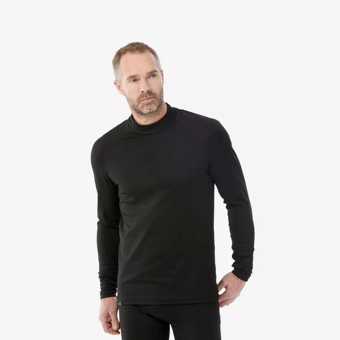 Men Warm And Breathable Thermal Ski Base Layer - BL500, Black, No Color, large image number 0
