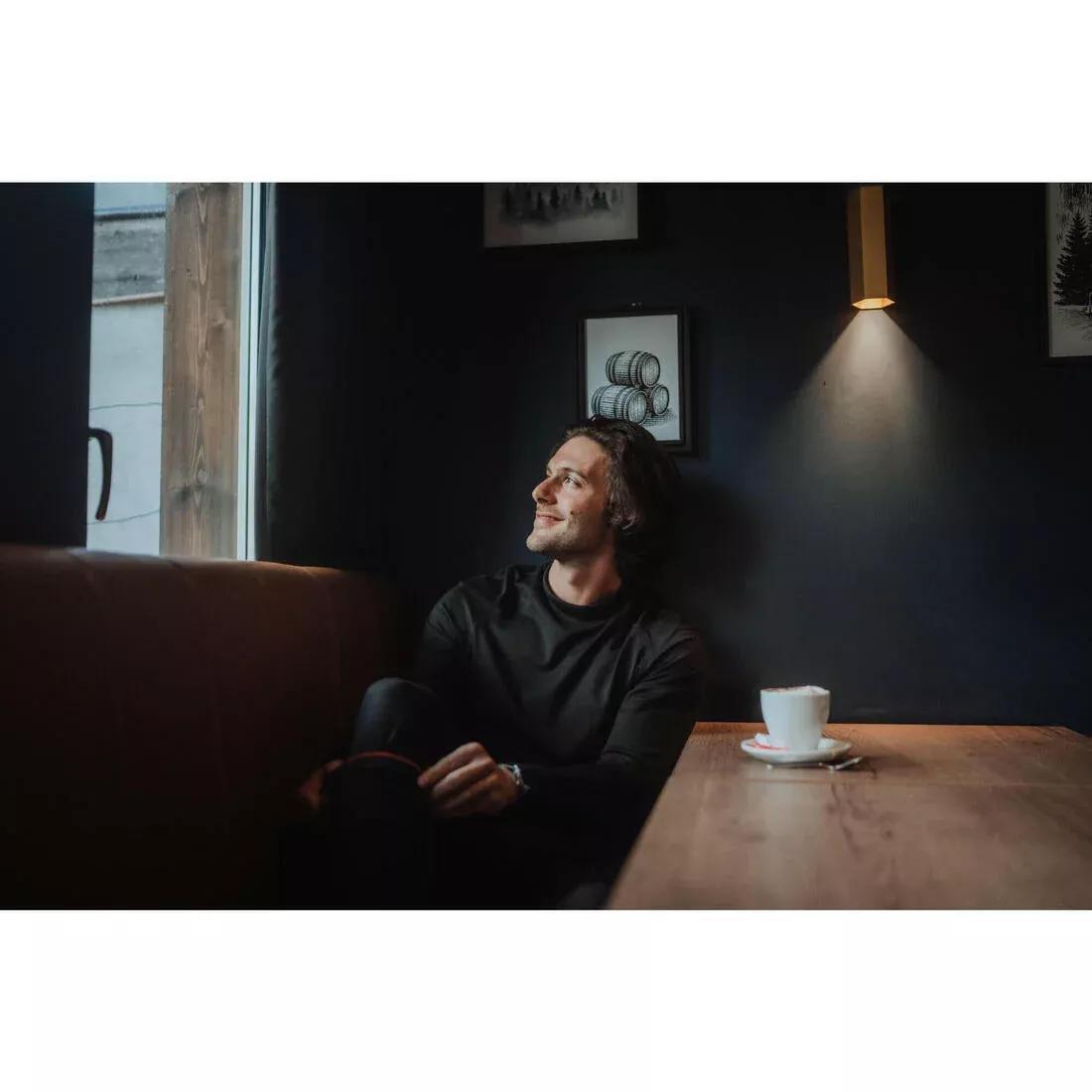 Men Warm And Breathable Thermal Ski Base Layer - BL500, Black, No Color, large image number 6