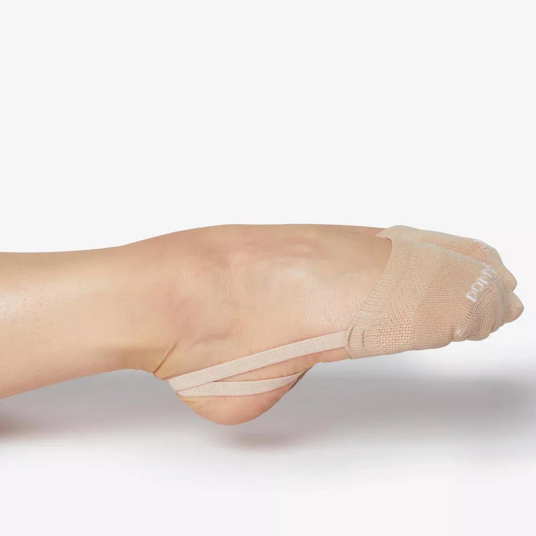 Rhythmic Gymnastics Toe Shoe Socks, Beige, No Color, large image number 1