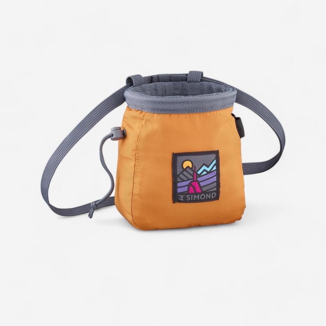 Climbing Chalk Bag Vertika Size L, Ochre, No Color, large image number 0