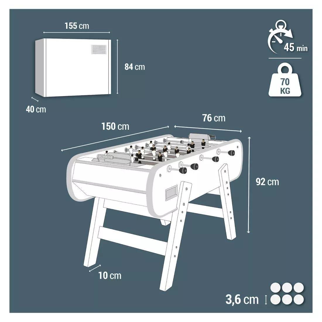 Indoor Wooden Table Football Table BF 500, Beige, No Color, medium