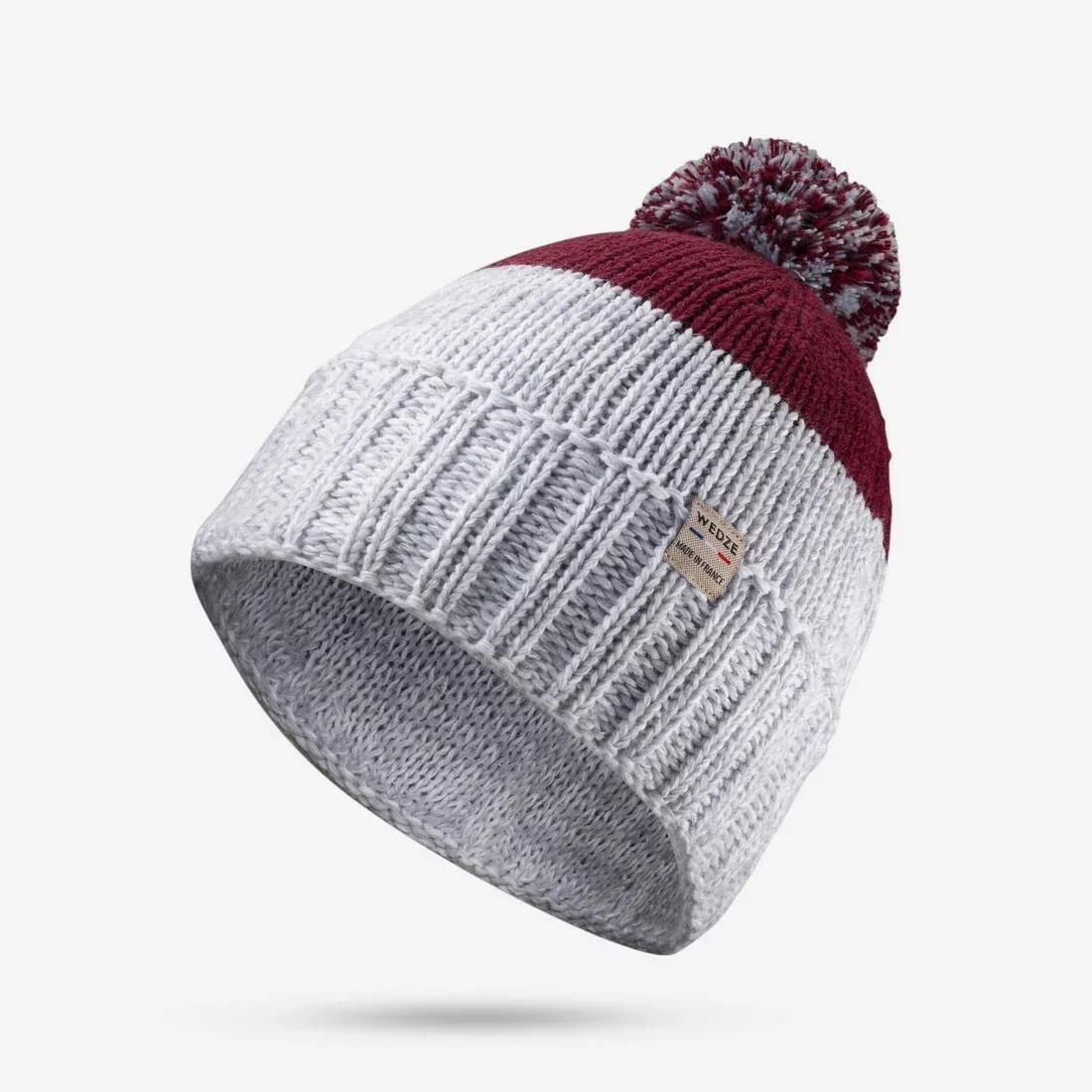 Adults Bobble Beanie Hat Grand Nord - FR 500, Burgundy, 5401_000, large image number 9