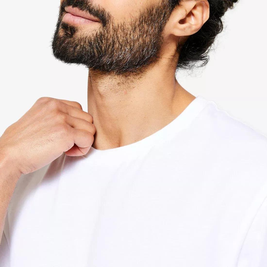 Men Short-Sleeved Crew-Neck Fitness T-Shirt, Green, No Color, large image number 10