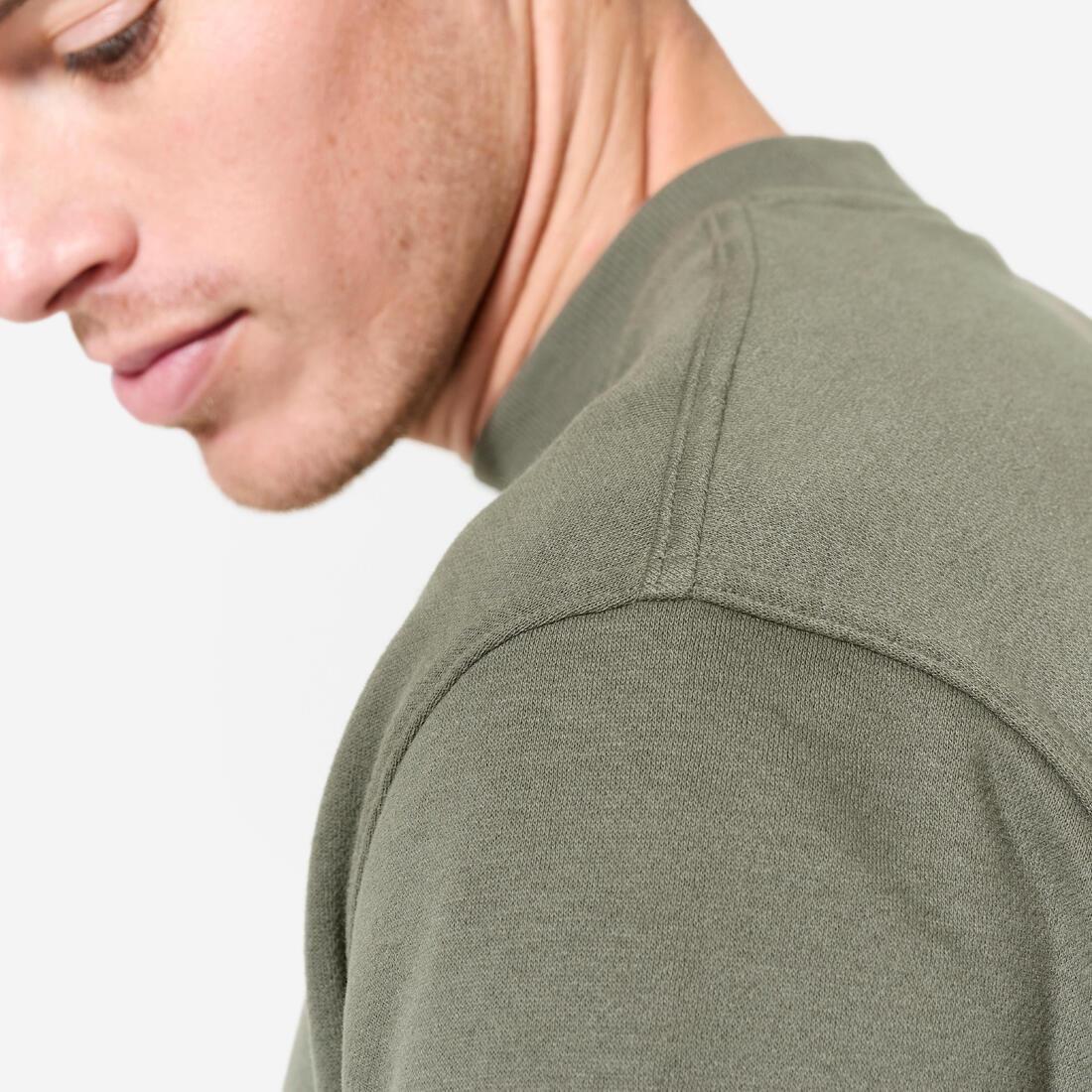 Men Warm Brushed Fleece Sweatshirt, Black, No Color, large image number 13