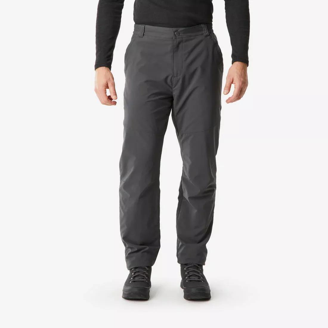 Men Warm And Water-Repellent Hiking Trousers - NH100, Grey, No Color, large image number 0